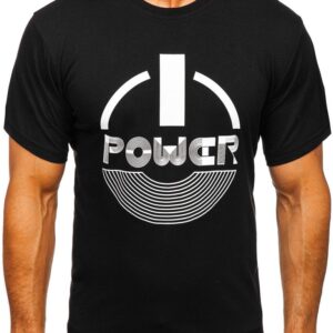Men’s Black Printed T-shirt