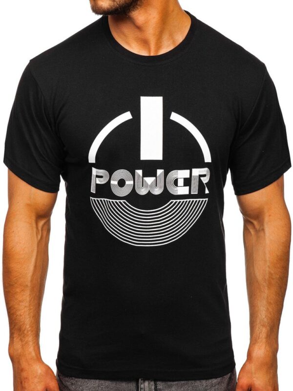 Men’s Black Printed T-shirt