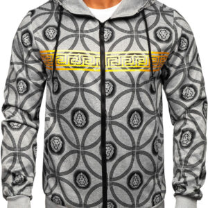 Men’s Printed Zipped Hoodie