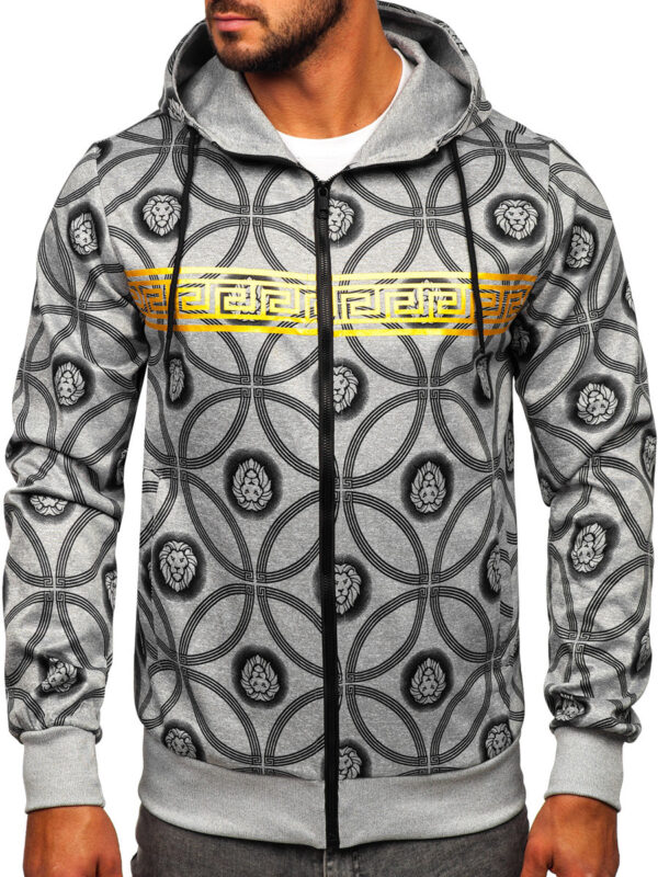 Men’s Printed Zipped Hoodie