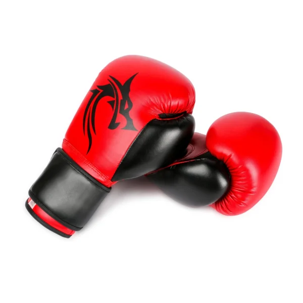Classic Red Leather Boxing Training Gloves