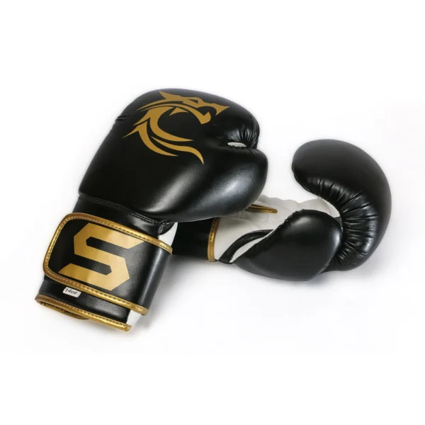 Dragon Gold Leather Boxing Training Gloves