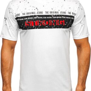 Men’s White Printed T-shirt