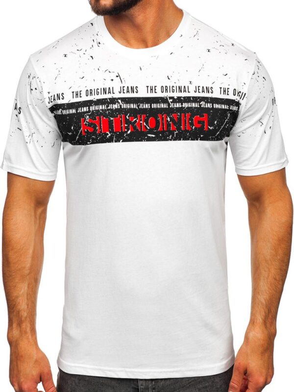 Men’s White Printed T-shirt