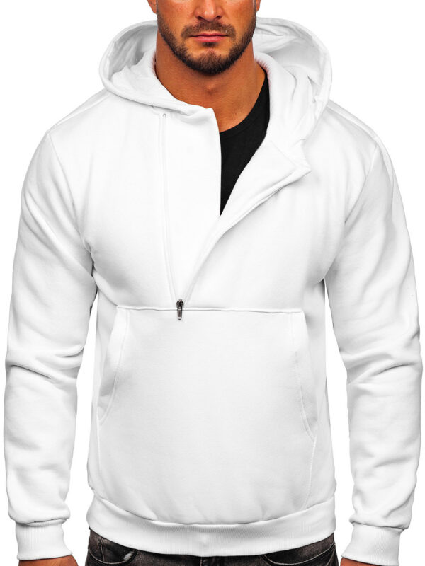 Men’s White Thick Hoodie
