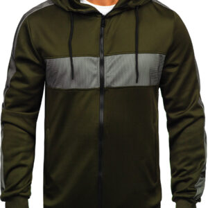 Men’s Green Zipped Hoodie