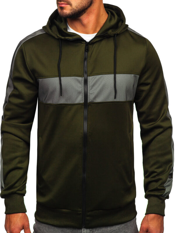 Men’s Green Zipped Hoodie