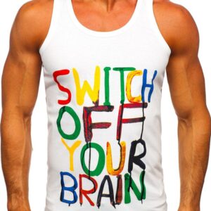 Men’s Printed Boxer Tank Top