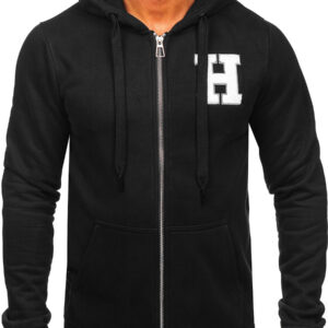 Men’s Black Zipped Hoodie