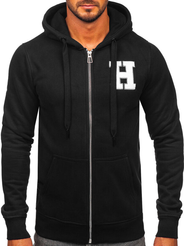 Men’s Black Zipped Hoodie